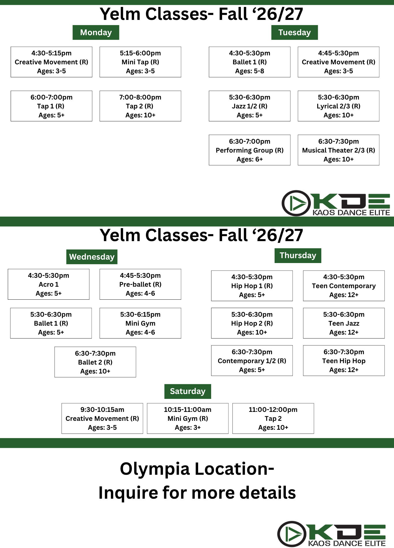 fall 2627 yelm schedule